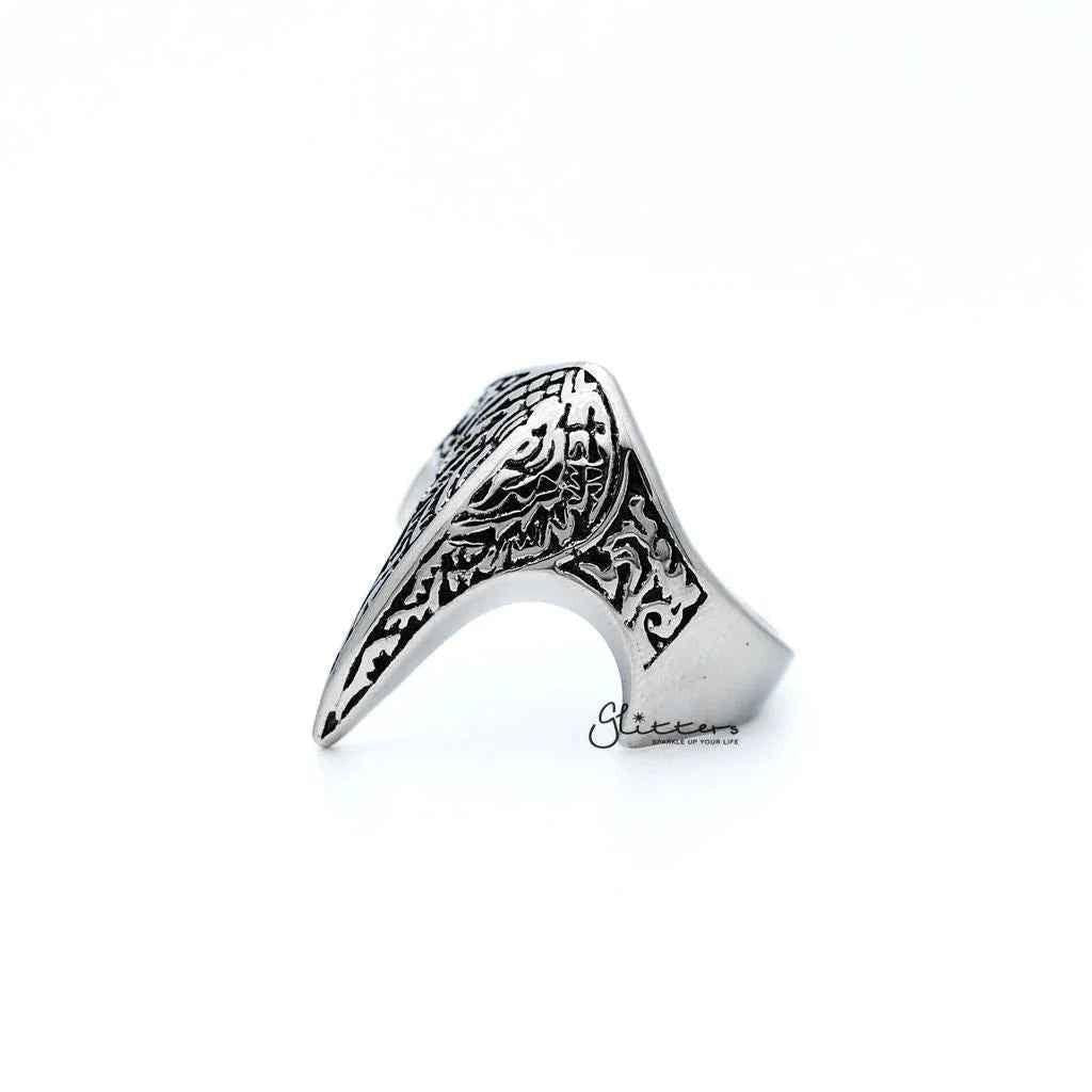 Stainless Steel Antiqued Claw Shaped Casting Men's Rings