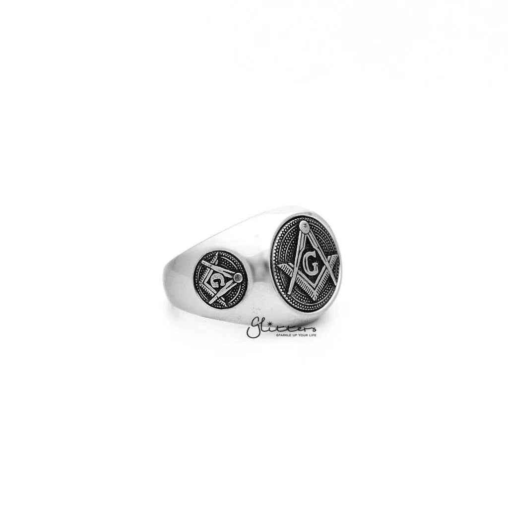 Stainless Steel Masonic Casting Men's Ring