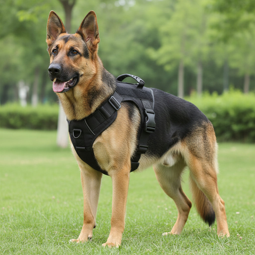 Tactical Dog Harness Training Walking Collar Vest Pet Adjustable Chest Strap dealonline.co.nz