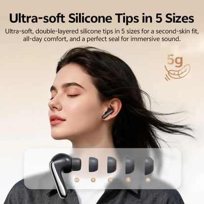 Immerse Yourself with QCY Melobuds N60 Wireless Earphones - Dual Driver, Hi-Res Audio with ANC