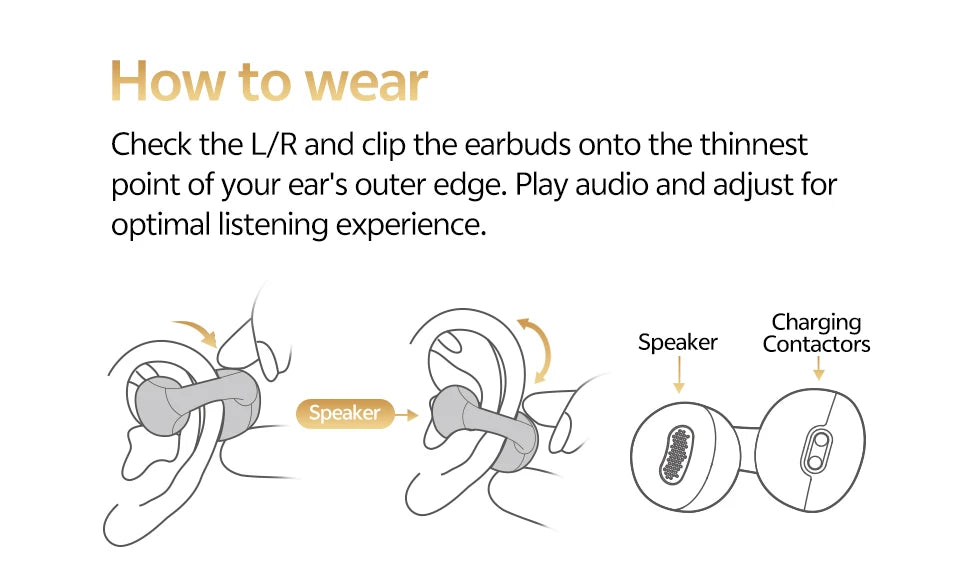 QCY C30S Open Ear Bluetooth Headphones with LDAC Wireless Technology and 40H Playtime - ShopHub