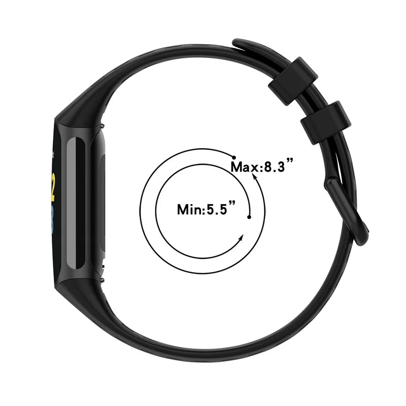 Silicone Strap for the Fitbit Charge 5/6 Series (12 colours available) Habicare