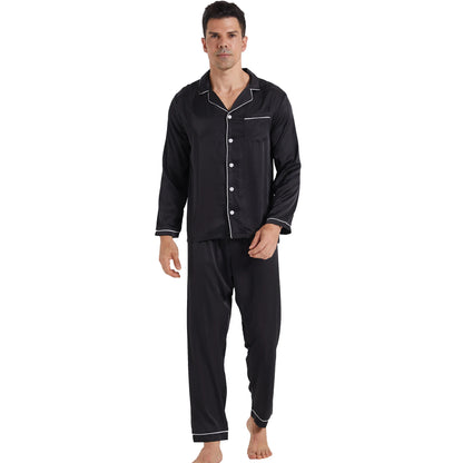 Ultimate Comfort with Men's Silk Satin Pajamas Set – Luxury Loungewear for Relaxation