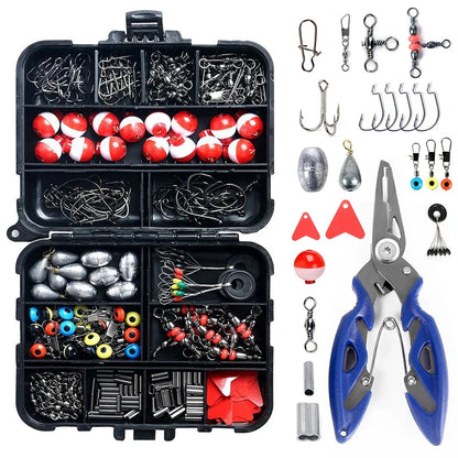 Outdoor Fishing Accessories Set with Tackle Box (263pcs) Habicare
