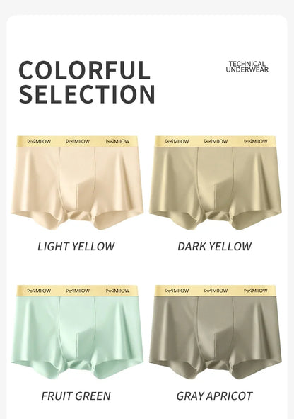 MiiOW Silky Ice Silk Men Boxers - 3Pcs - ShopHub
