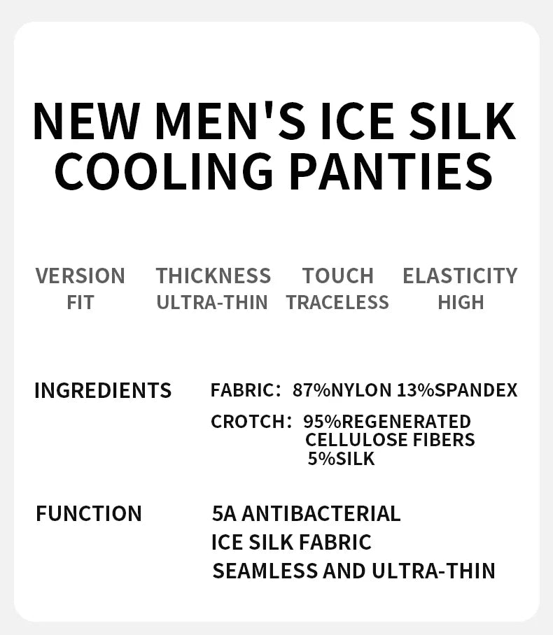 MiiOW Ice Silk Men Underwear - 3Pcs Ultra-thin Breathable Antibacterial Boxer Shorts - ShopHub