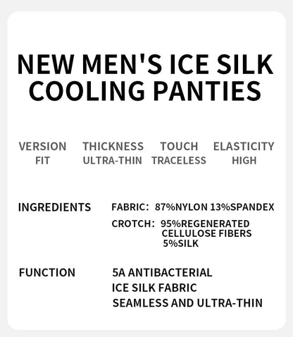 MiiOW Ice Silk Men Underwear - 3Pcs Ultra-thin Breathable Antibacterial Boxer Shorts - ShopHub