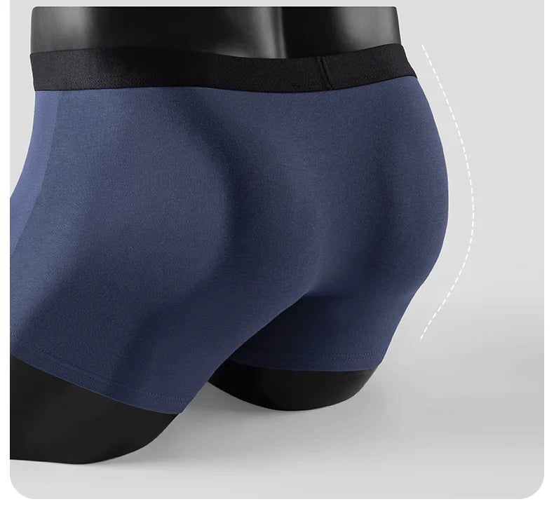 MiiOW Cotton Men's Boxer Shorts - 4Pcs Breathable Antibacterial Underwear for Men - ShopHub