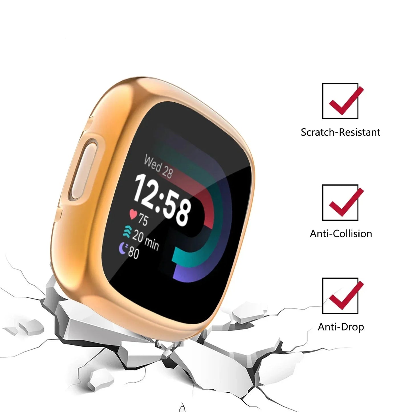 Full Cover Watch Case for the Fitbit Versa 3 Habicare
