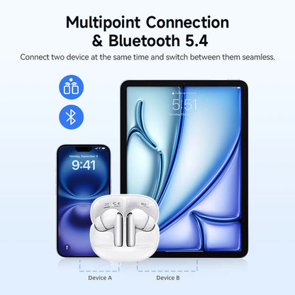 QCY Melobuds N50 ANC Earphones with 6 Mics, AI Call Noise Cancellation, Bluetooth 5.4, and Dual Connection - ShopHub