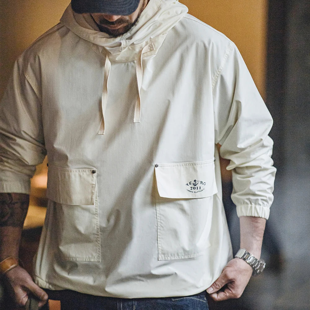 Maden Men's Vintage Deck Smock Hoodies Pullover Jacket
