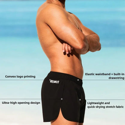 DESMIIT S76 High-Leg Swim Shorts with Brief Liner