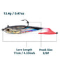 Habicare soft fishing lures with lead head jigs in various colors for bass and trout fishing, shown in a pack.