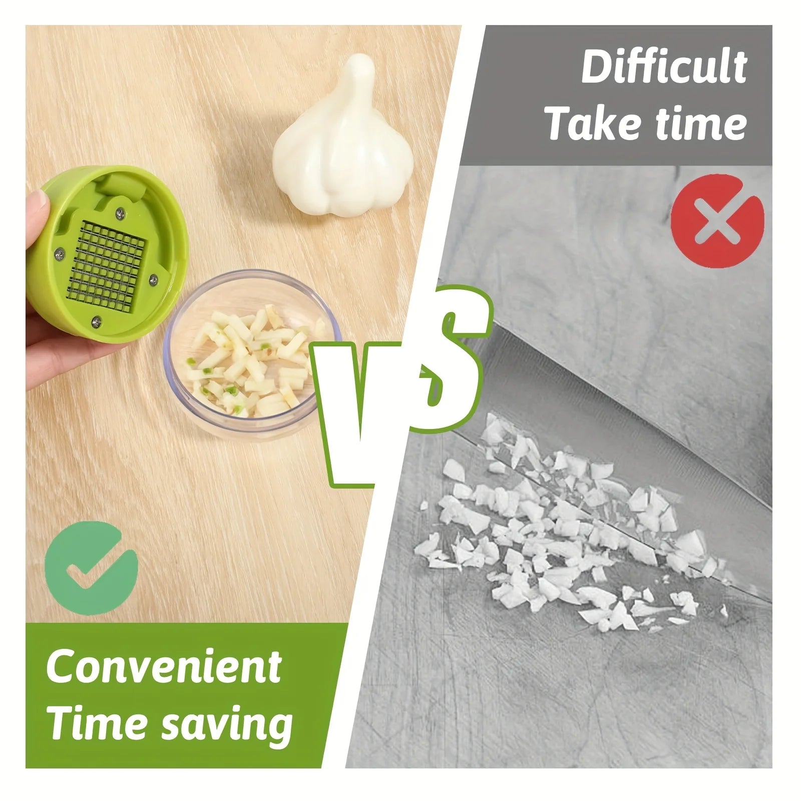 Manual Garlic Press Crusher - 1Pc Mincer Ginger Squeezer Kitchen Accessory for Home Cooking, Camping, and BBQ - ShopHub
