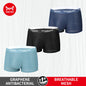 MiiOW Ice Silk Men Underwear - 3Pcs Sexy Mesh Breathable Boxer Shorts - ShopHub