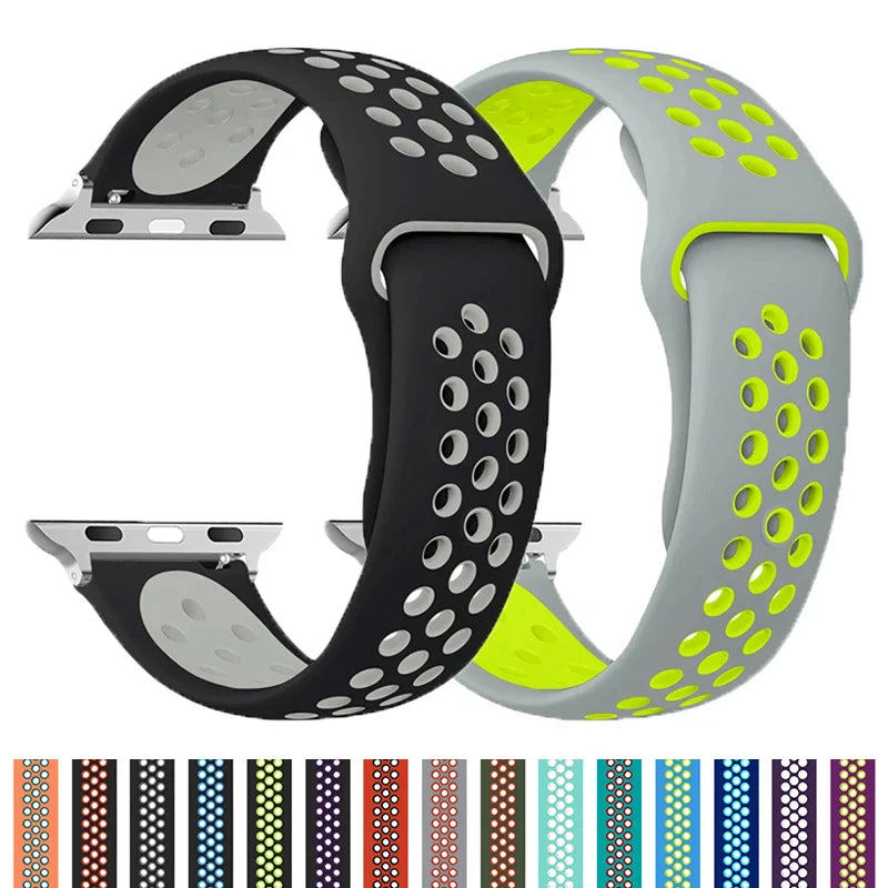 Silicone Sports Strap for the Apple Watch Ultra 2 & Series 10–6 (13 colours available) Habicare