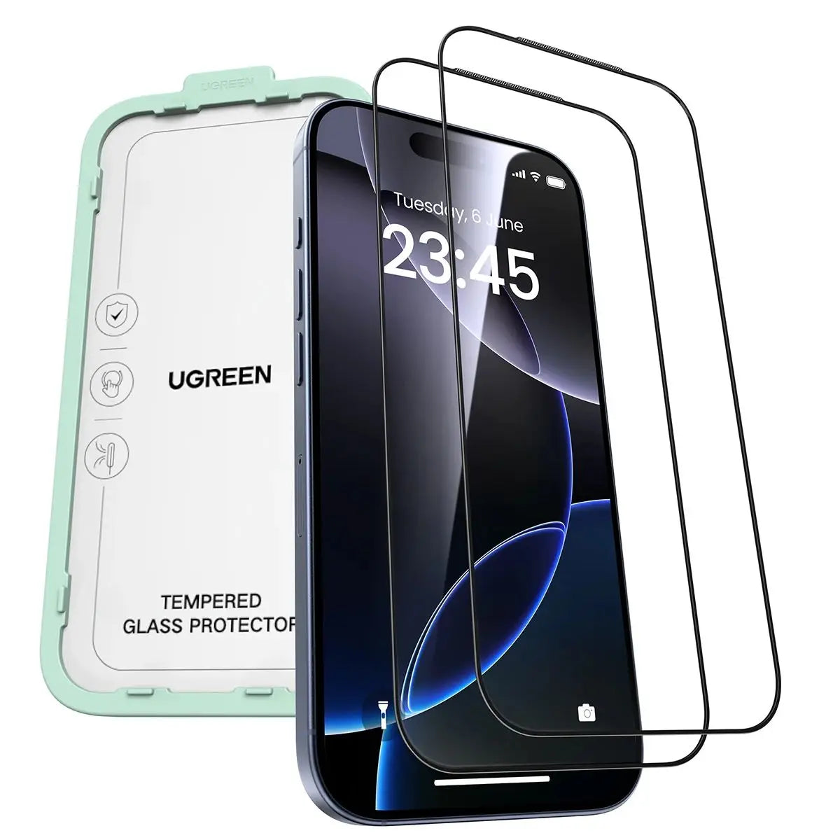 UGREEN 9D Full Cover Tempered Glass Screen Protector for iPhone 17 Pro Max