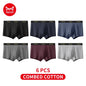 MiiOW 6Pcs Men's Cotton Underwear - Soft Antibacterial Breathable Boxer Briefs with Cotton Crotch - ShopHub