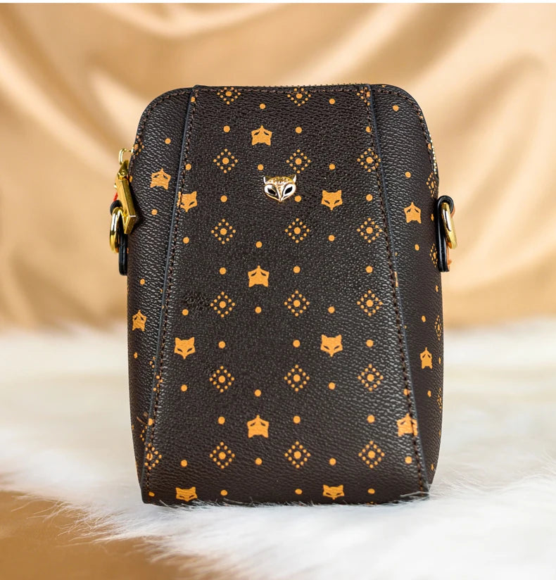 FOXER PVC Women's Cellphone Bag Fashion Signature Shoulder Bag 2026 New Lady Mini Crossbody Purse
