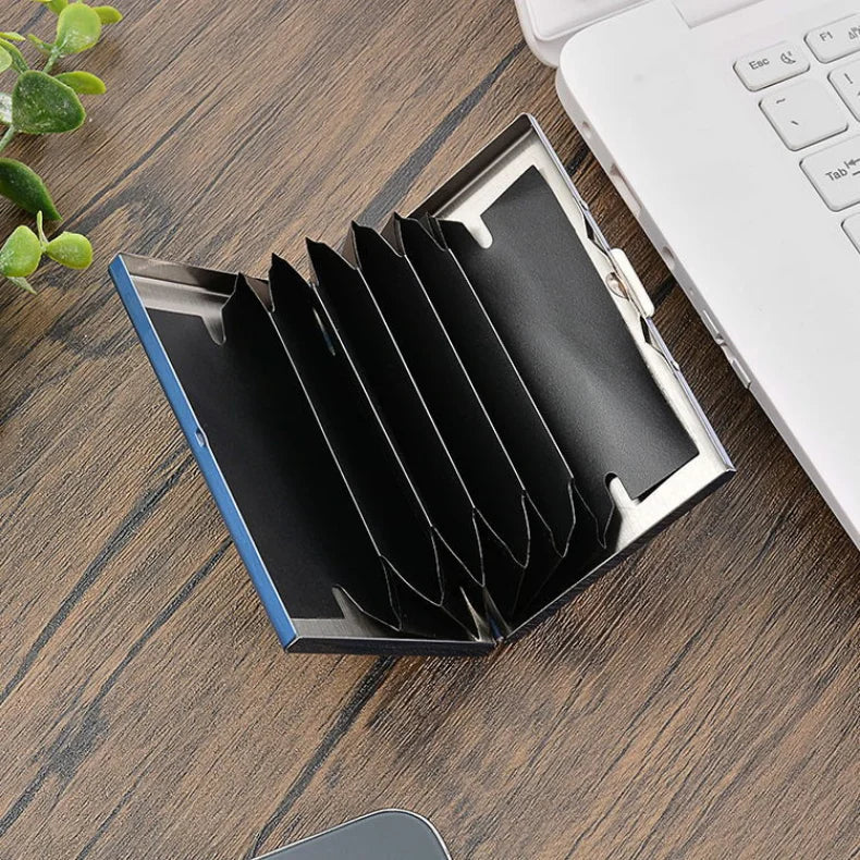 Rfid Business Credit Card Holder Men Women Minimalist Wallet Aluminium Bank Cardholder Case with Money Clip Designer Porte Carte