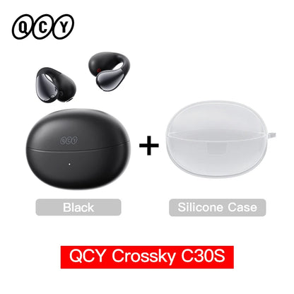 QCY C30S Open Ear Bluetooth Headphones with LDAC Wireless Technology and 40H Playtime - ShopHub