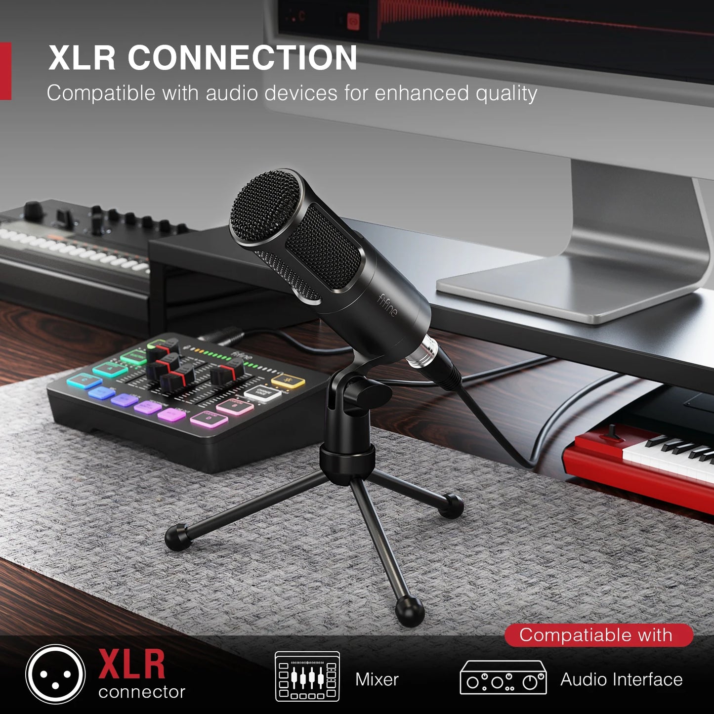 FIFINE XLR Dynamic Microphone K669D