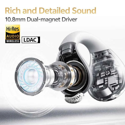 QCY C30S Open Ear Bluetooth Headphones with LDAC Wireless Technology and 40H Playtime
