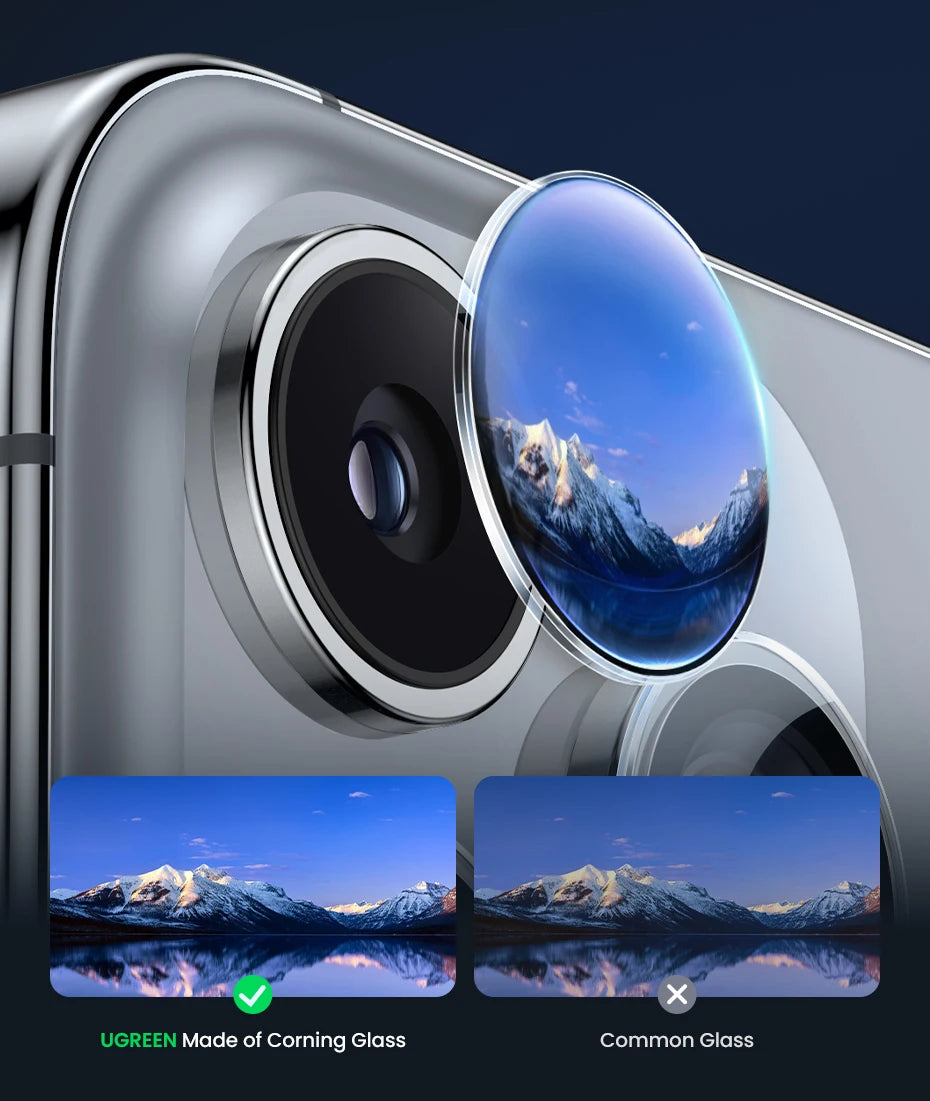 UGREEN Camera Lens Protector for iPhone 18, 17, 16, 15, Pro Max