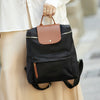 ZOOLER Oxford & Leather Patchwork Backpack