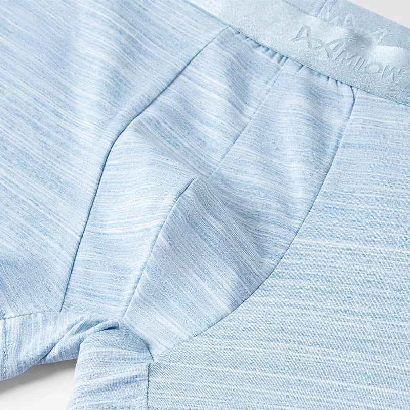 MiiOW 3Pcs Autumn Winter Cotton Men Boxershorts 7A Antibacterial Mens Underwear Underpants Colorful Stripes Men's Panties Boxers