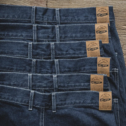 Maden Work Attire Retro Wide-leg Denim Jeans