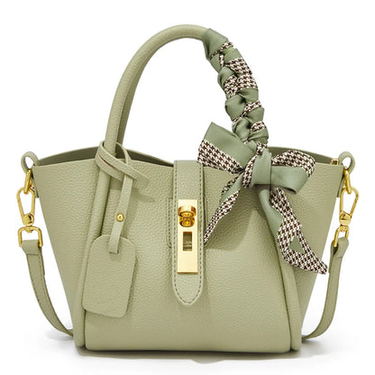 FOXER Women's Handbag Split Leather Shoulder Bag 2026 Fashion Lady Crossbody Bag Light Luxury Commuter Bucket Bag as Gift