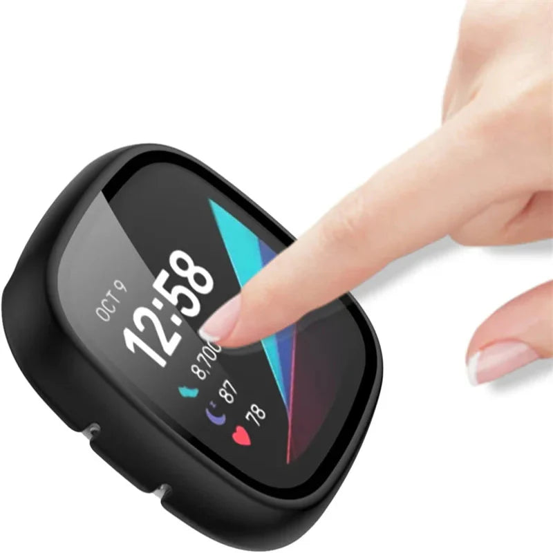 Tempered Glass Case Cover for the Fitbit Versa 3 Habicare