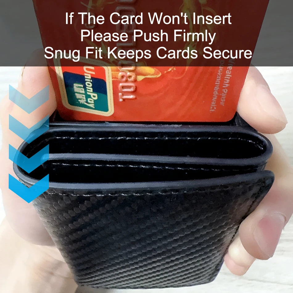 Rfid Carbon Fiber Card Holder Wallets