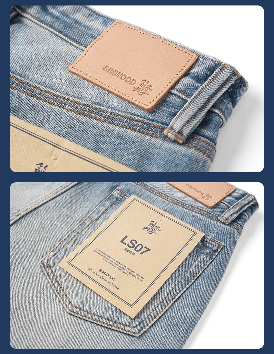 SIMWOOD High Standard Loose Straight 14.3oz Selvedge Denim Jeans