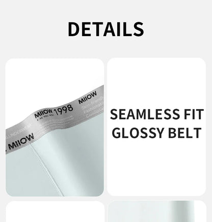 MiiOW Ice Silk Men Underwear - 3Pcs Breathable Ultra-thin Antibacterial Boxers for Ultimate Comfort - ShopHub