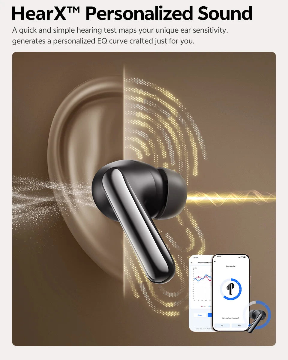 QCY MeloBuds N60 Wireless Earphone - Bluetooth 6.0, Bass Boost, Hi-Res Audio, Hybrid ANC, 45Hrs Playback - ShopHub