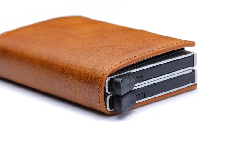 Anti Rfid Carbon Fiber Credit Card Holder Mens 14 Bank Cardholder Case Wallet Metal Minimalist Wallet Money Bag Male Purses