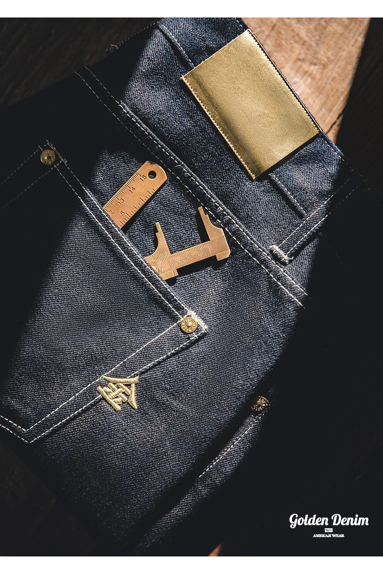 Maden Vintage 15oz Embroidered Denim Jeans