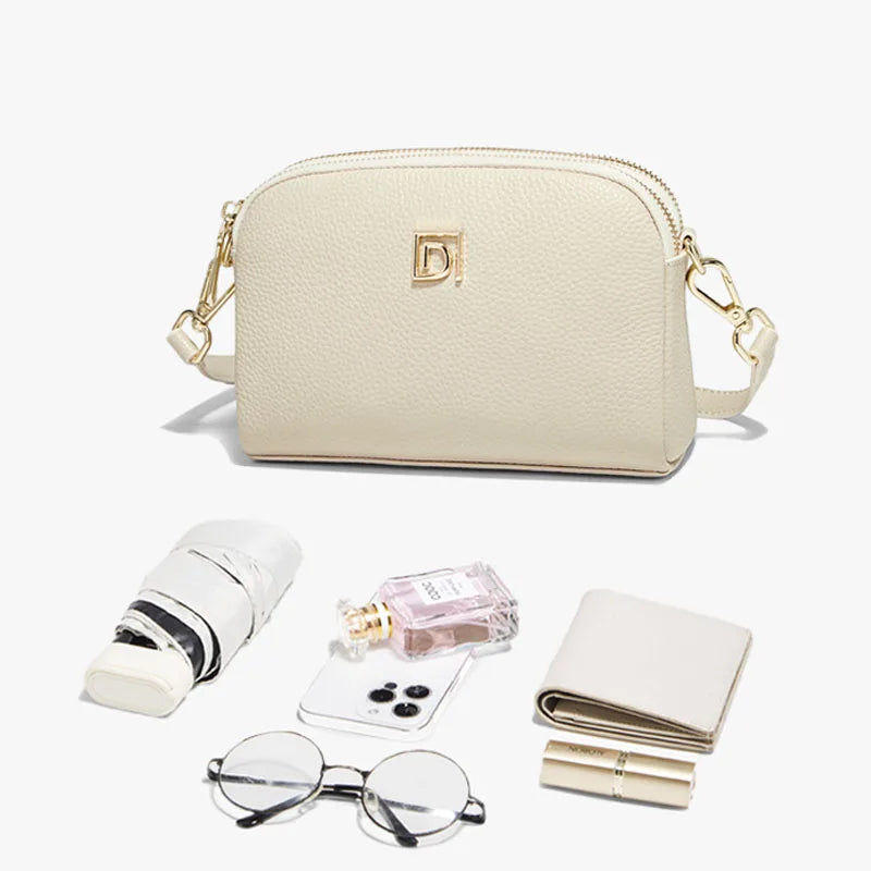 FOXER Lady's Shoulder Bag Genuine Leather Casual Crossbody Bag Solid High Quality Commute Mother's Day Gift