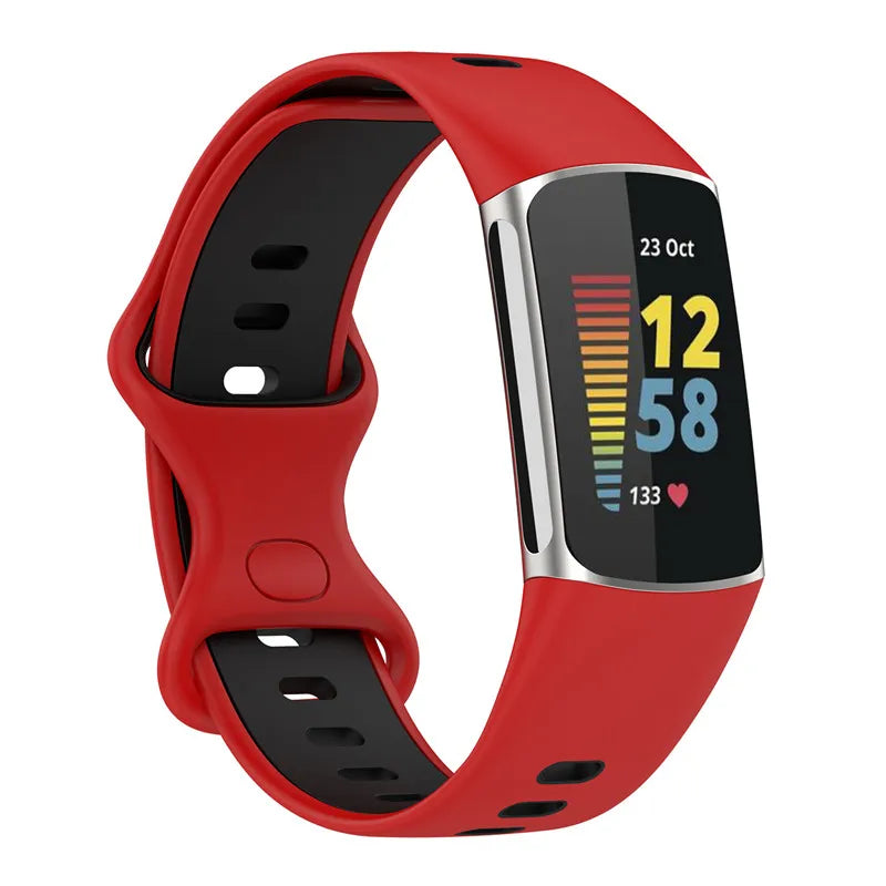 Rubber Sport Strap for the Fitbit Charge 5/6 Series (available in 21 colours) Habicare