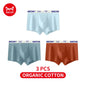 MiiOW Cotton Men's Underwear - 3Pcs Antibacterial Soft Silky Breathable Boxershorts - ShopHub