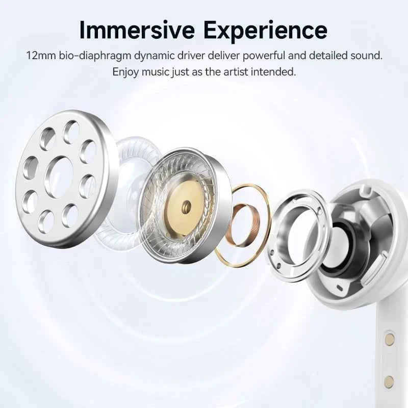 QCY Melobuds N50 ANC Earphones with 6 Mics, AI Call Noise Cancellation, Bluetooth 5.4, and Dual Connection