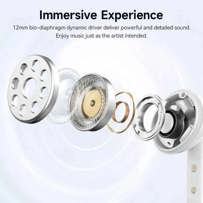 QCY Melobuds N50 ANC Earphones with 6 Mics, AI Call Noise Cancellation, Bluetooth 5.4, and Dual Connection