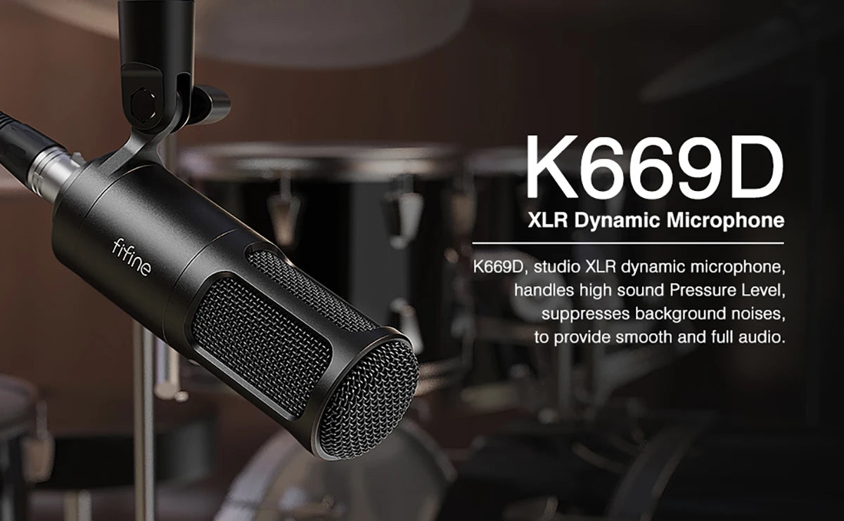 FIFINE XLR Dynamic Microphone K669D