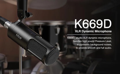 FIFINE XLR Dynamic Microphone K669D