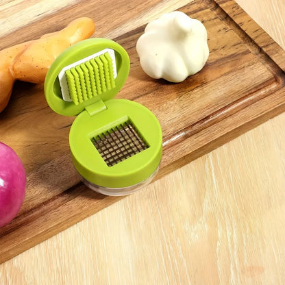 Manual Garlic Press Crusher - 1Pc Mincer Ginger Squeezer Kitchen Accessory for Home Cooking, Camping, and BBQ - ShopHub