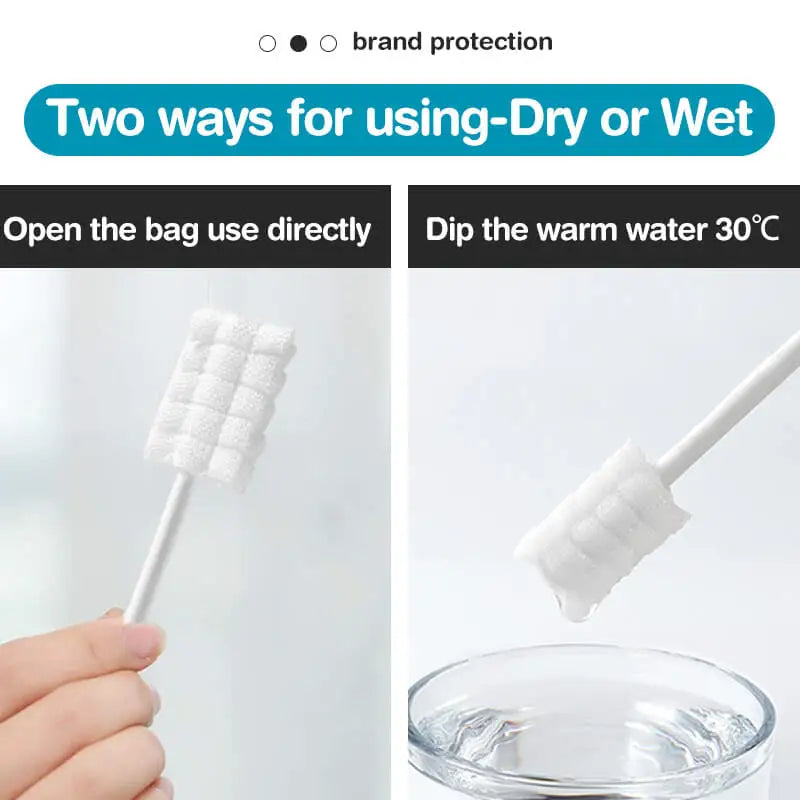 MAMIJOY 30/60pcs Disposable Baby Oral Cleaning Sticks