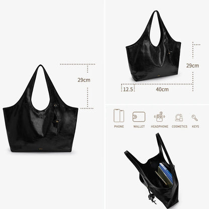 BAFELLI Soft Leather Large Capacity Work Tote Bag
