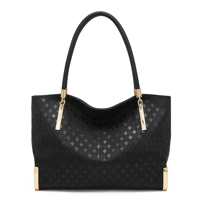 FOXER Genuine Leather Lady's Handbag Elegant Luxury Design Women Shoulder Bag Large Capacity Tote Bag Best Gift for Mom,Wife
